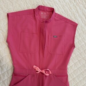 *Never worn* Figs Rafaela Cargo Pink Jumpsuit Co